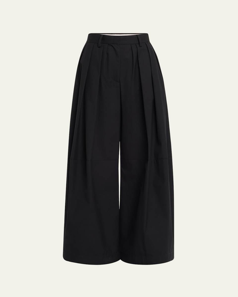 Stona Pleated Cotton Pants